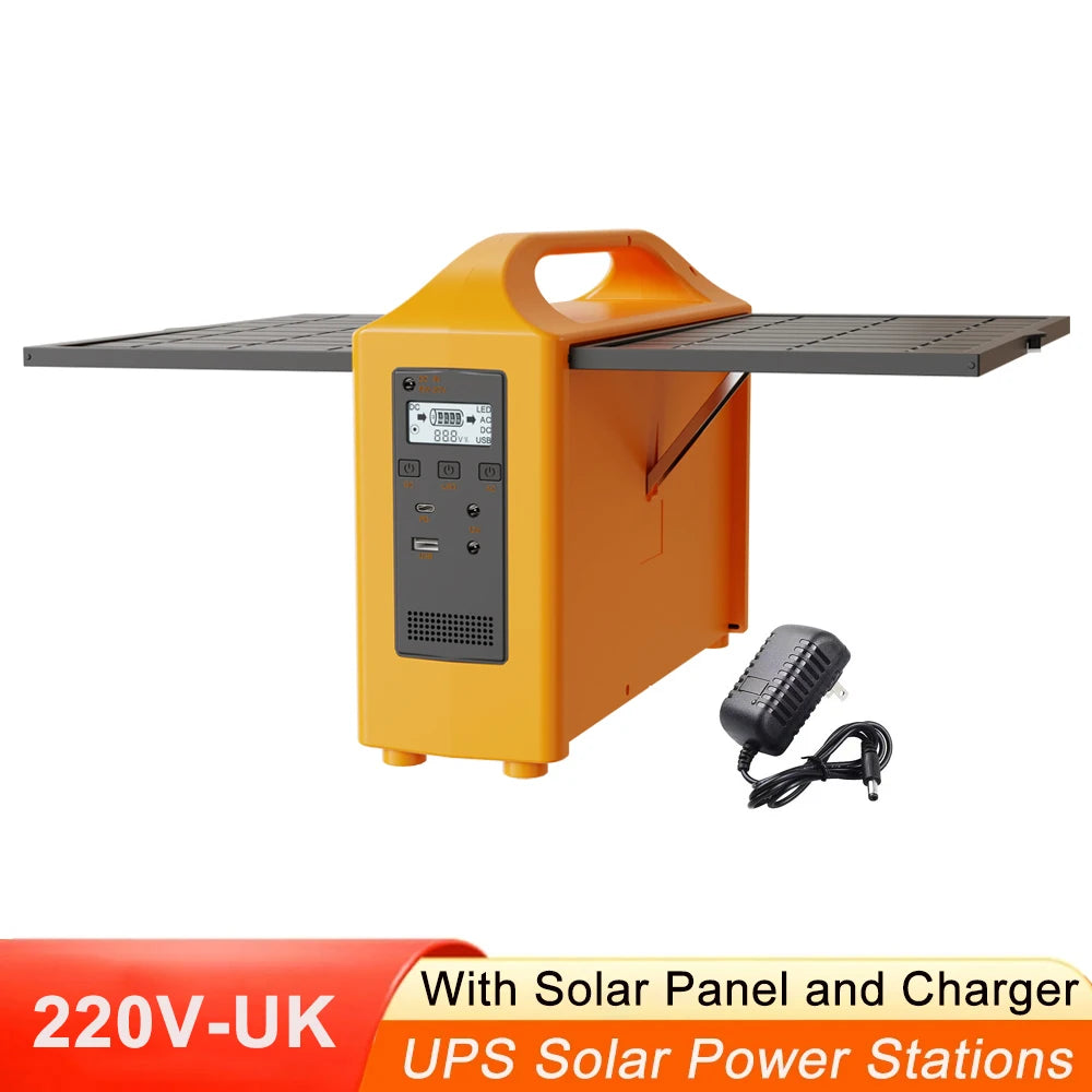 100W Portable Power Station 110V 220V Solar Generator UPS Mobile Power Station Power Bank 24000Mah with Solar Panel for Camping