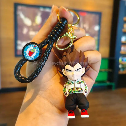 Anime Dragon Ball Keychain Z Super Saiyan Son Goku Bulma Broly Piccolo Majin Buu Series Car Pendant Keyring Kids Toys Gifts