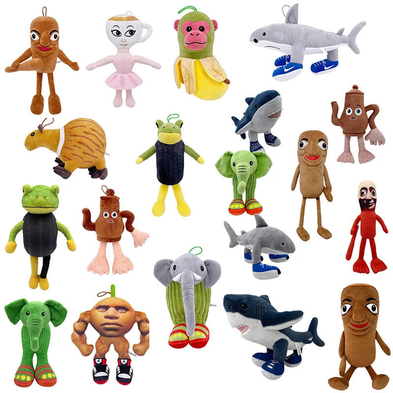 Italian Brainrot Tung Tung Tung Sahur Plush Toys 22-47Cm Tungtung Sahur Tralalero Tralala Shark Plush Soft Stuffed Toy Doll Gift