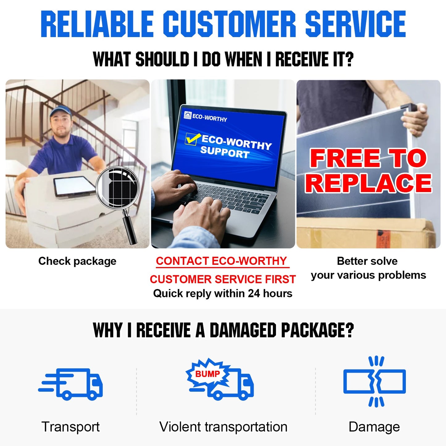 Kit De Panel Solar Y Soporte De Seguimiento ECO-WORTHY 200W 400W 800W 1000W Vatios