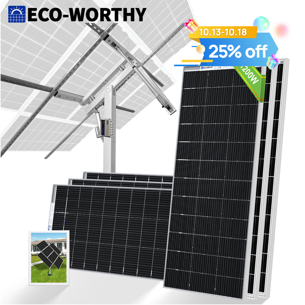 Kit De Panel Solar Y Soporte De Seguimiento ECO-WORTHY 200W 400W 800W 1000W Vatios