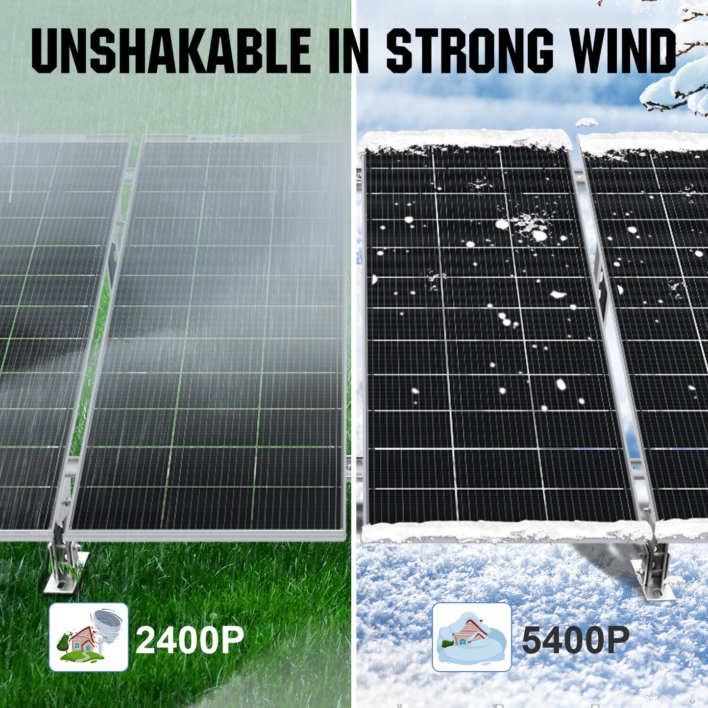 Kit De Panel Solar Y Soporte De Seguimiento ECO-WORTHY 200W 400W 800W 1000W Vatios