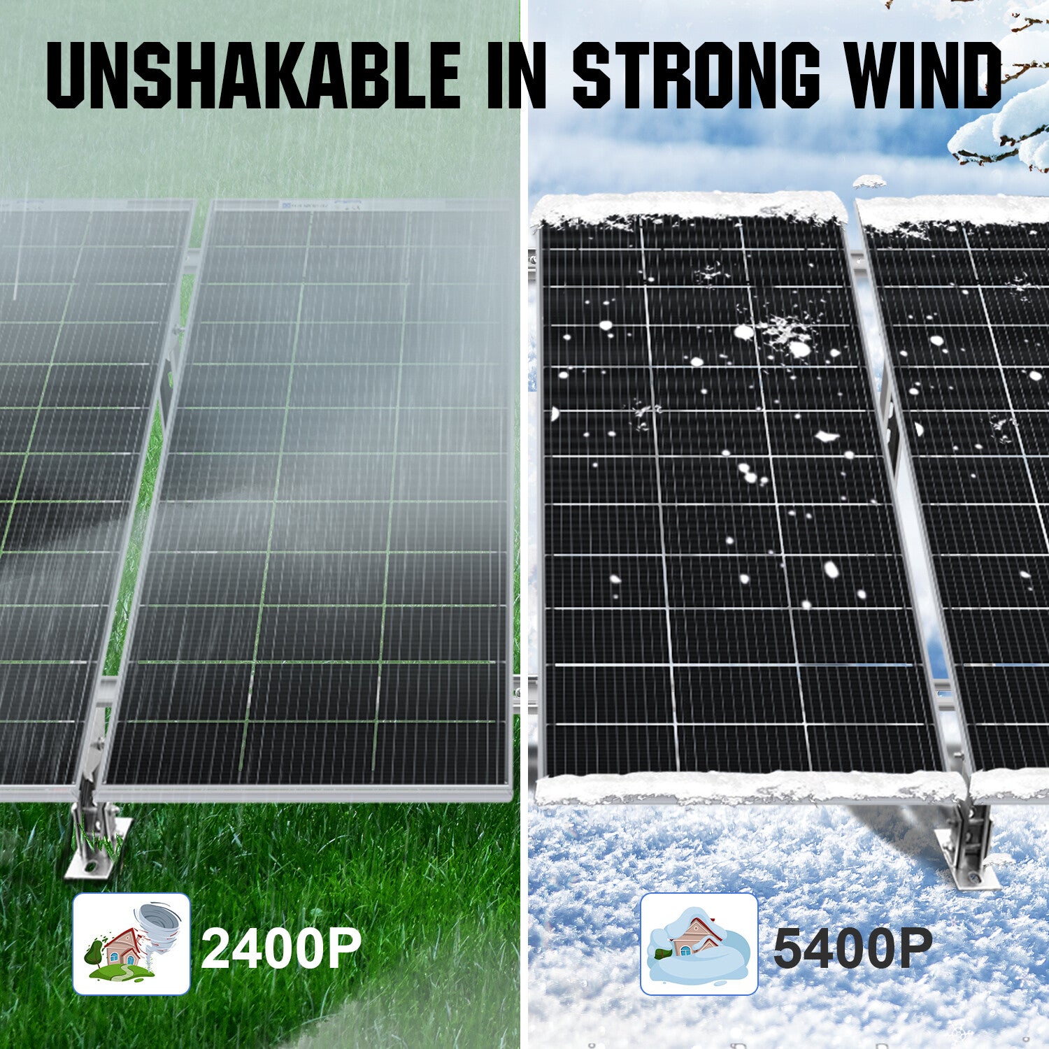 Kit De Panel Solar Y Soporte De Seguimiento ECO-WORTHY 200W 400W 800W 1000W Vatios