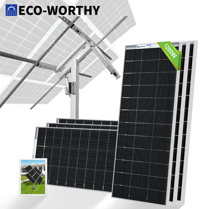 Kit De Panel Solar Y Soporte De Seguimiento ECO-WORTHY 200W 400W 800W 1000W Vatios