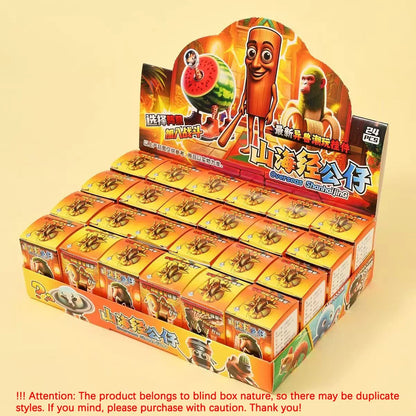A 24PCS Italian Brainrot Blind Box Toy Tungtungtung Sahur Tralarero Tralala Bombardinocrocodilo Figures Key Chain Birthday Gift