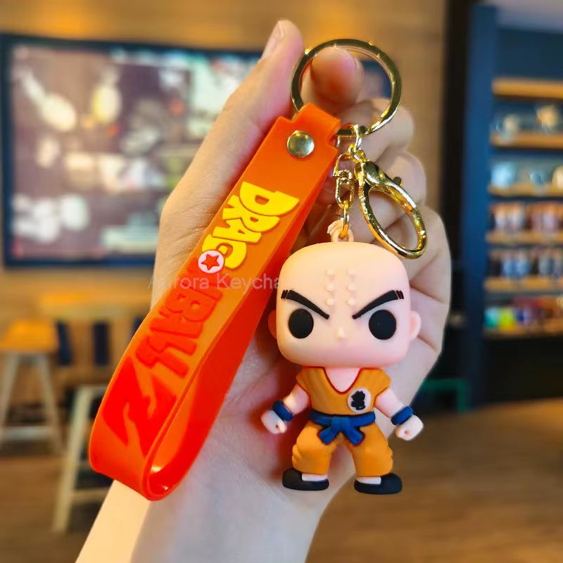 Anime Dragon Ball Keychain Z Super Saiyan Son Goku Bulma Broly Piccolo Majin Buu Series Car Pendant Keyring Kids Toys Gifts