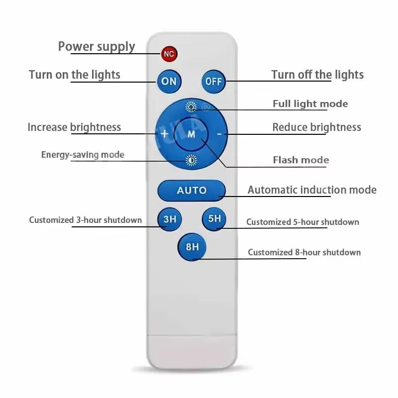 60/500W LED Solar Ceiling Light Pendant Light Outdoor Indoor Solar-Power Lamp with Line Corridor Light for Garden Decoration Hot