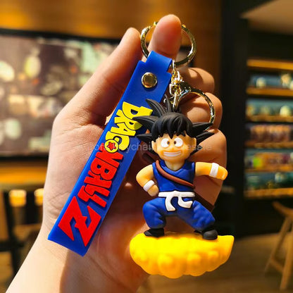 Anime Dragon Ball Keychain Z Super Saiyan Son Goku Bulma Broly Piccolo Majin Buu Series Car Pendant Keyring Kids Toys Gifts