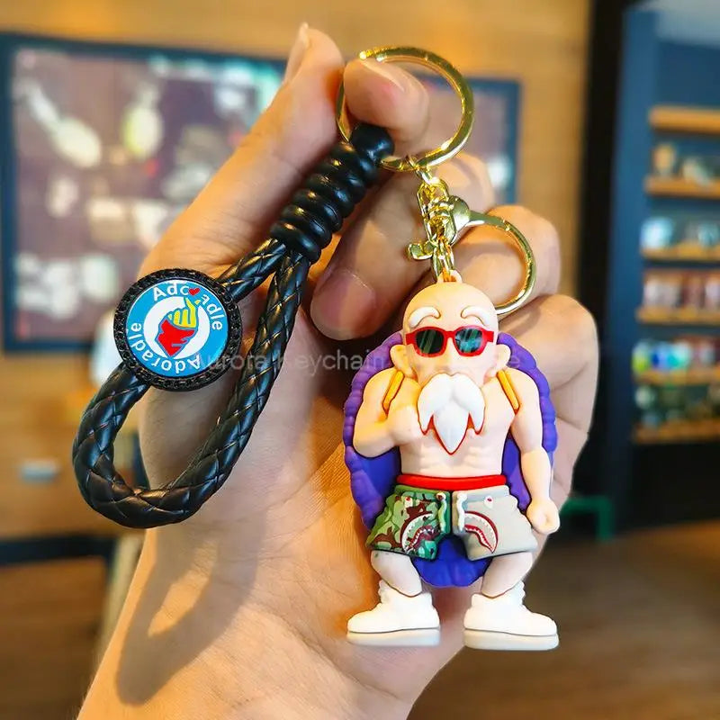 Anime Dragon Ball Keychain Z Super Saiyan Son Goku Bulma Broly Piccolo Majin Buu Series Car Pendant Keyring Kids Toys Gifts