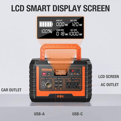 BEYGO 1000W Continuous Portable Power Station