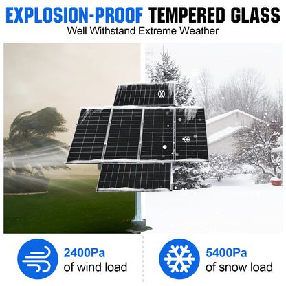 Kit De Panel Solar Y Soporte De Seguimiento ECO-WORTHY 200W 400W 800W 1000W Vatios