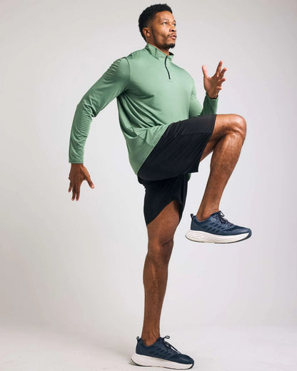 3 Pack: Men'S Dry-Fit Active Quarter Zip Long Sleeve Athletic Performance Pullover (Available in Big & Tall)