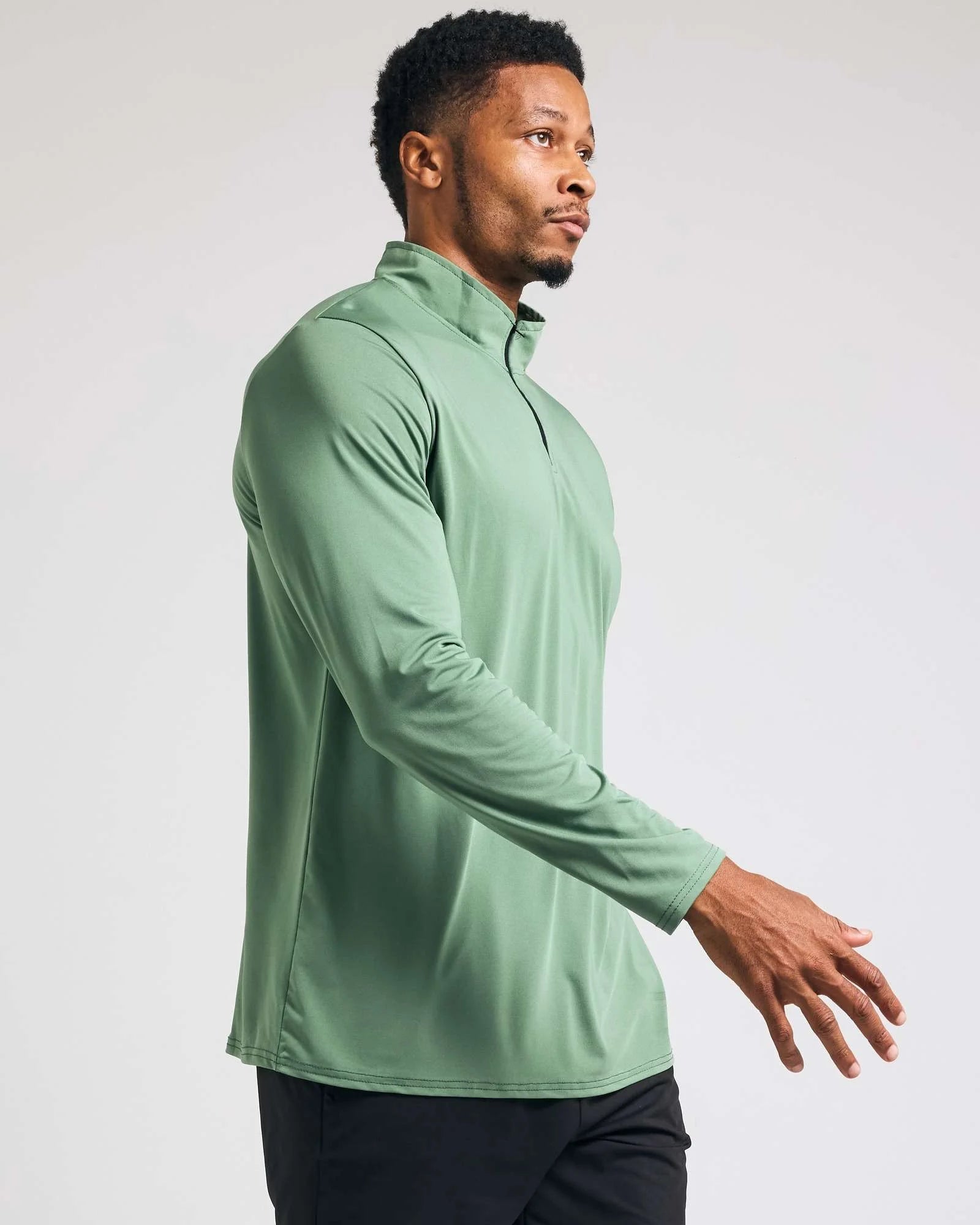 3 Pack: Men'S Dry-Fit Active Quarter Zip Long Sleeve Athletic Performance Pullover (Available in Big & Tall)