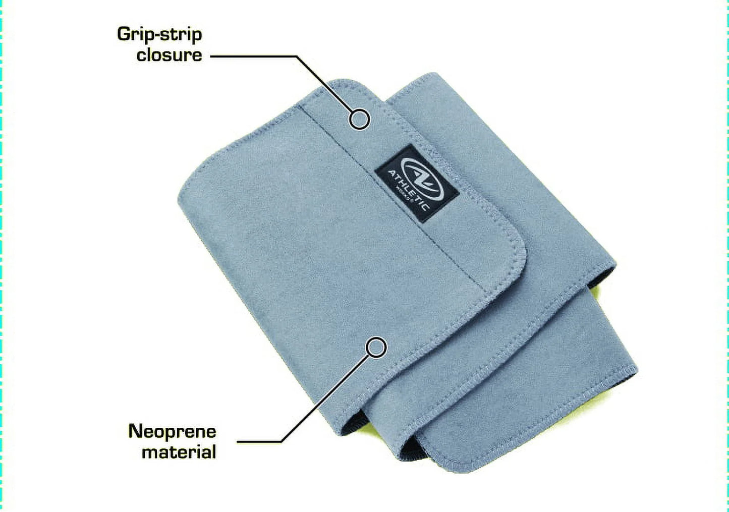 8" Waist Trimmer Belt with Antimicrobial Protection, Gray