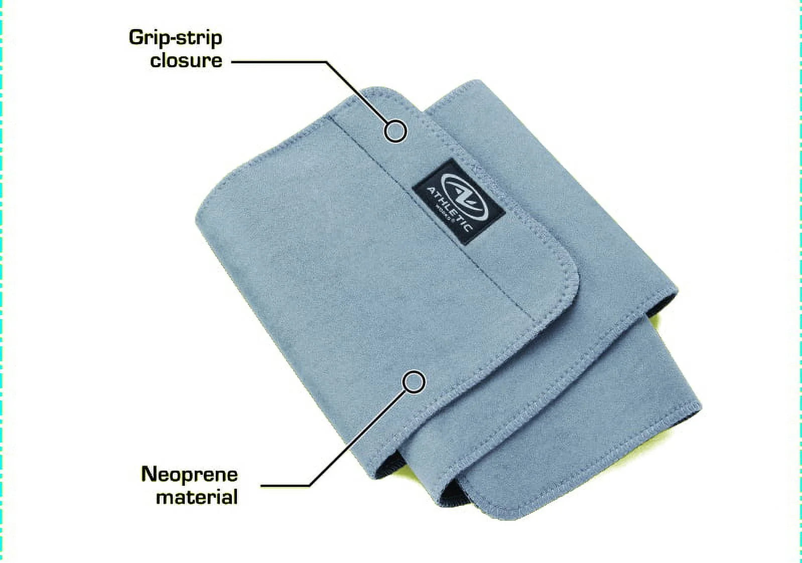 8" Waist Trimmer Belt with Antimicrobial Protection, Gray