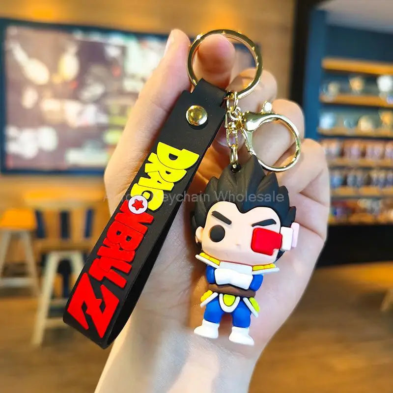 Anime Dragon Ball Keychain Z Super Saiyan Son Goku Bulma Broly Piccolo Majin Buu Series Car Pendant Keyring Kids Toys Gifts