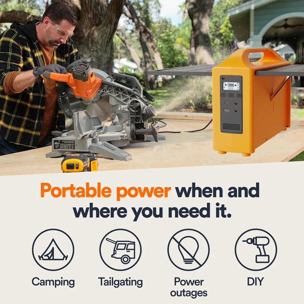100W Portable Power Station 110V 220V Solar Generator UPS Mobile Power Station Power Bank 24000Mah with Solar Panel for Camping
