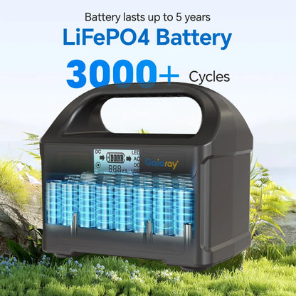 100W Portable Power Station 110V 220V Outdoor Solar Generator 76.8Wh Lifepo4 Battery Charging Station LED for Camping