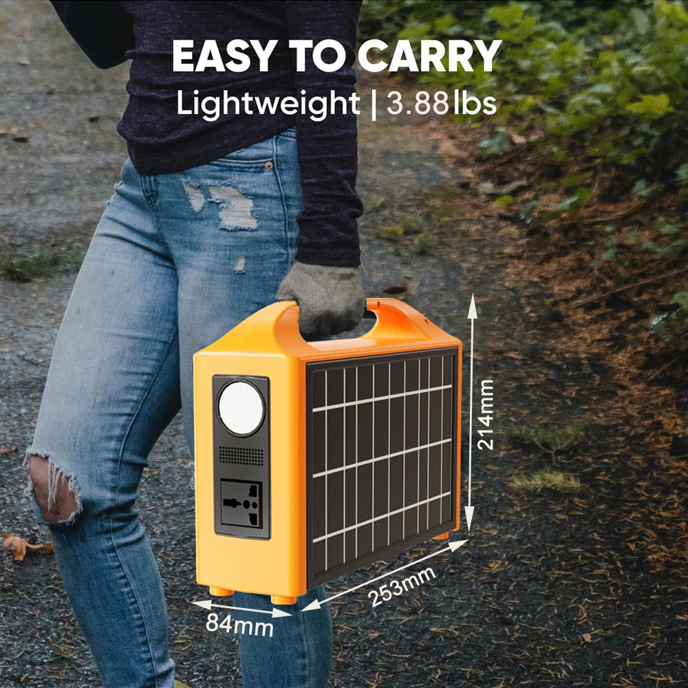 100W Portable Power Station 110V 220V Solar Generator UPS Mobile Power Station Power Bank 24000Mah with Solar Panel for Camping