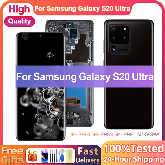 6.9'' Super AMOLED Replacement for Samsung S20 Ultra SM-G988B/DS LCD Display Touch Screen S20 Ultra 5G