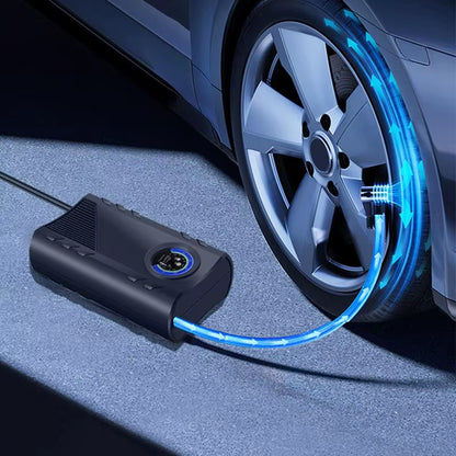Portable Car Tire Inflator Electric Car Tire Air Pump Compact Tire Inflator with Pressure Gauge Efficient Tire Pump for Cars