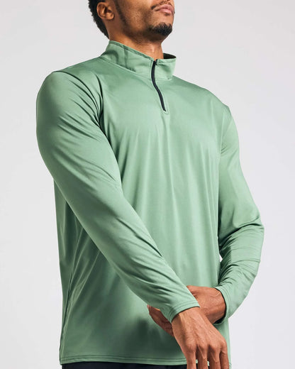 3 Pack: Men'S Dry-Fit Active Quarter Zip Long Sleeve Athletic Performance Pullover (Available in Big & Tall)