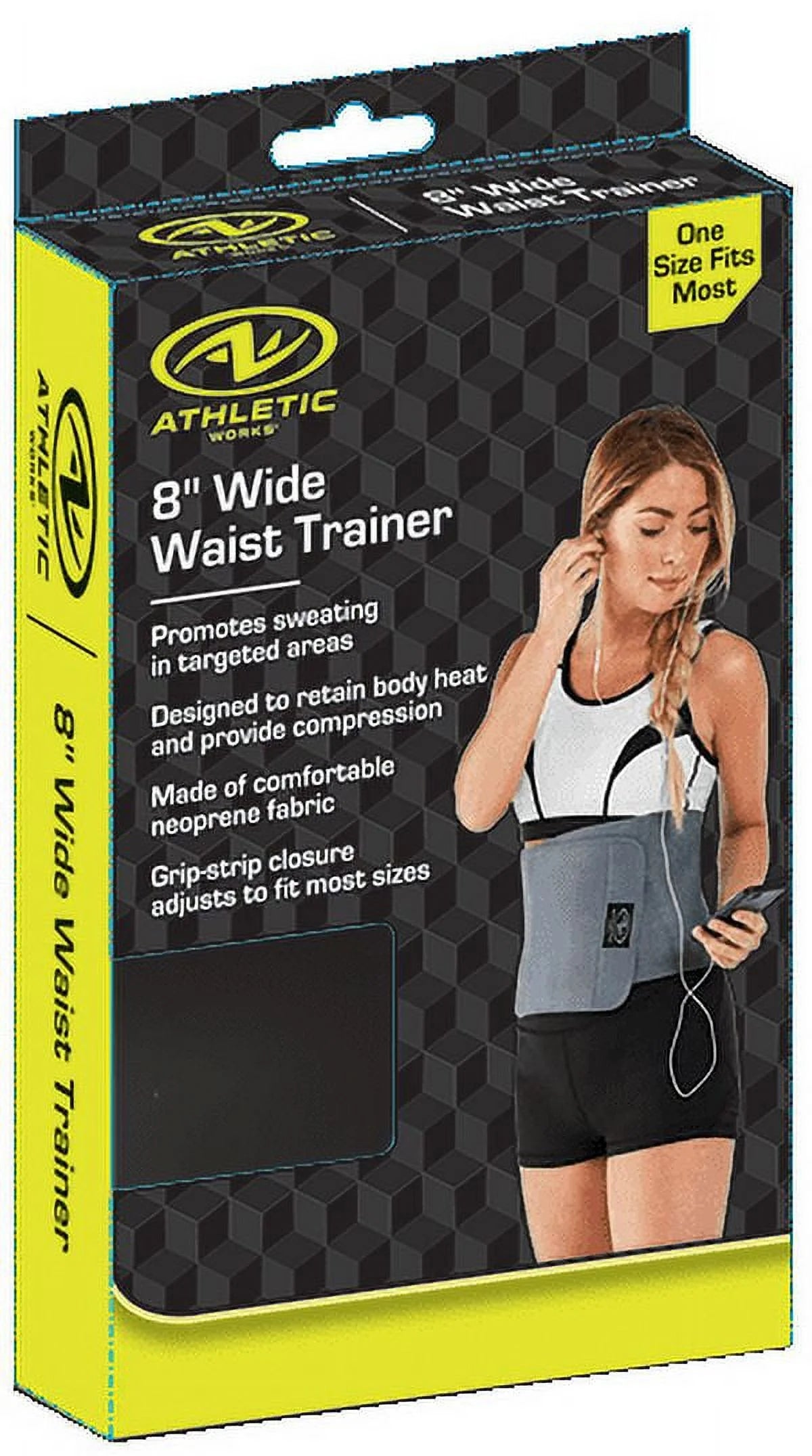 8" Waist Trimmer Belt with Antimicrobial Protection, Gray