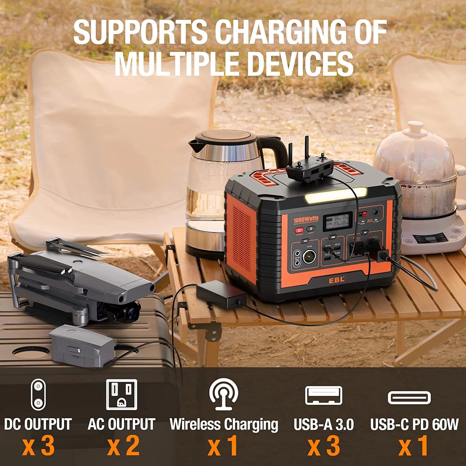 BEYGO 1000W Continuous Portable Power Station