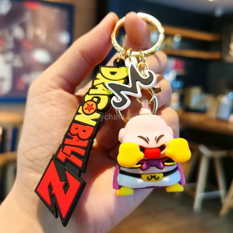 Anime Dragon Ball Keychain Z Super Saiyan Son Goku Bulma Broly Piccolo Majin Buu Series Car Pendant Keyring Kids Toys Gifts
