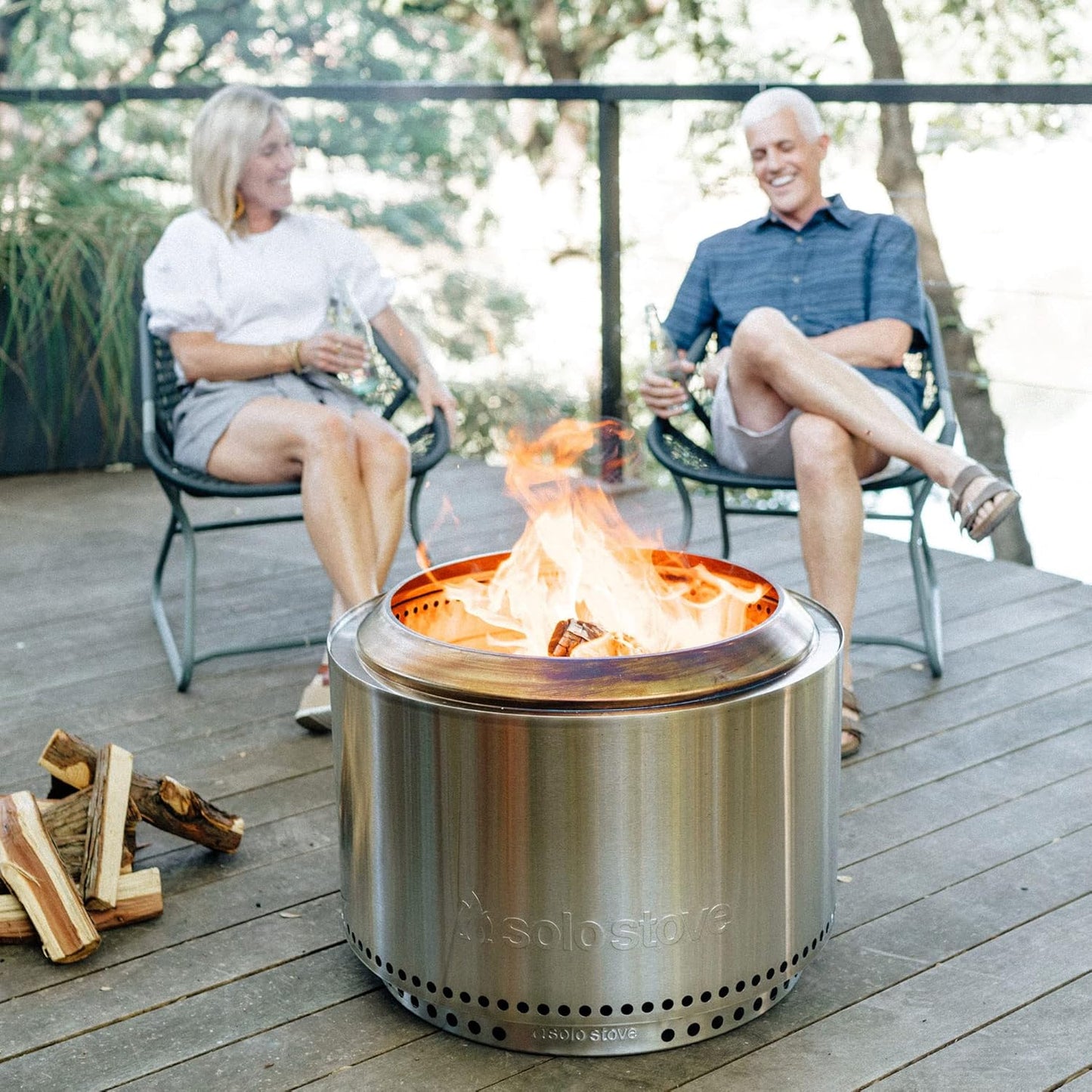 Yukon Stand - Durable 304 Stainless Steel, Heat-Resistant, Portable Elevated Fire Pit Accessory for Safe Use on Decks and Camping - Ideal for Smokeless Fire Pits and Outdoor Fireplaces