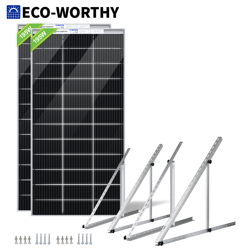 Kit De Panel Solar Y Soporte De Seguimiento ECO-WORTHY 200W 400W 800W 1000W Vatios