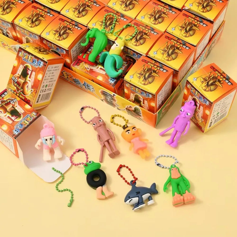A 24PCS Italian Brainrot Blind Box Toy Tungtungtung Sahur Tralarero Tralala Bombardinocrocodilo Figures Key Chain Birthday Gift