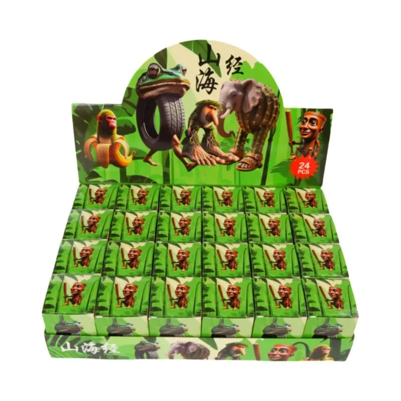 A 24PCS Italian Brainrot Blind Box Toy Tungtungtung Sahur Tralarero Tralala Bombardinocrocodilo Figures Key Chain Birthday Gift