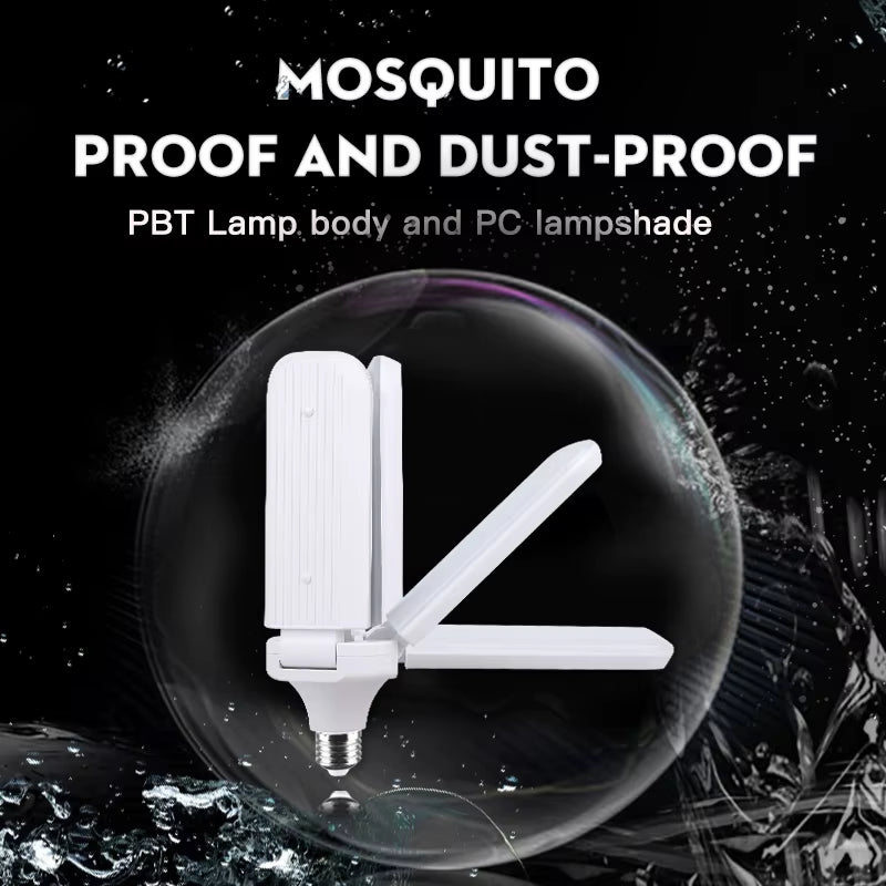 Led Bulb E27 Led Lamp for Home 220V 30W 45W 60W 80W Foldable Fan Lampara 6500K Light Bulbs for House Living Room Garage Lighting