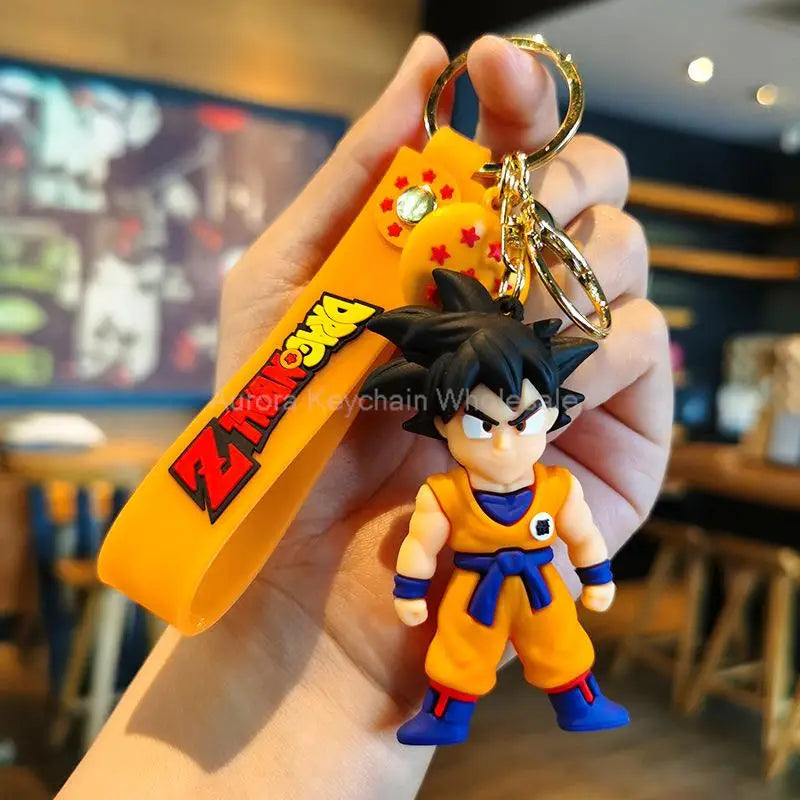 Anime Dragon Ball Keychain Z Super Saiyan Son Goku Bulma Broly Piccolo Majin Buu Series Car Pendant Keyring Kids Toys Gifts