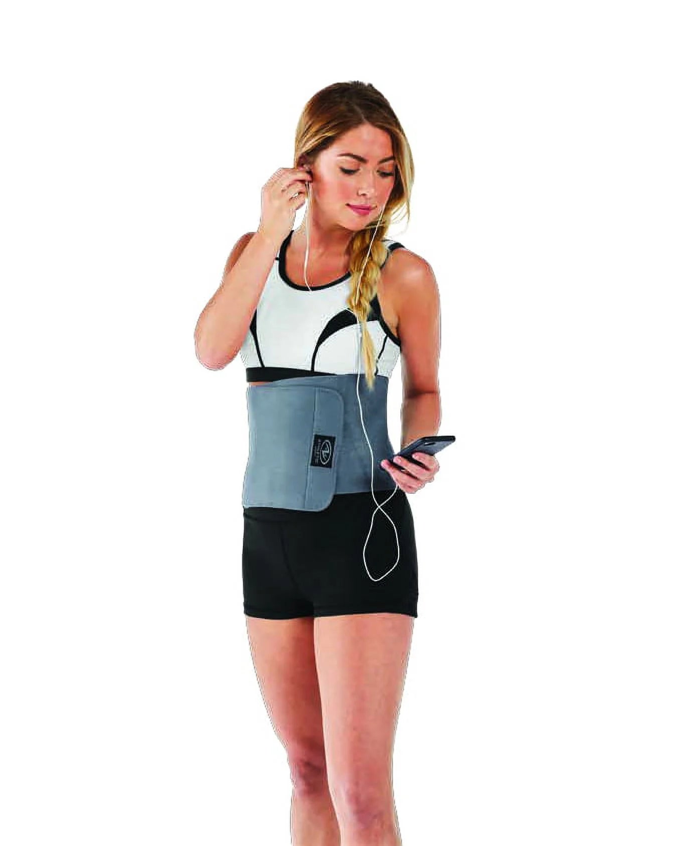 8" Waist Trimmer Belt with Antimicrobial Protection, Gray