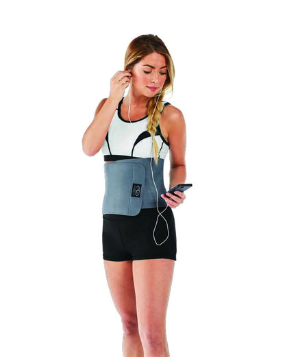 8" Waist Trimmer Belt with Antimicrobial Protection, Gray